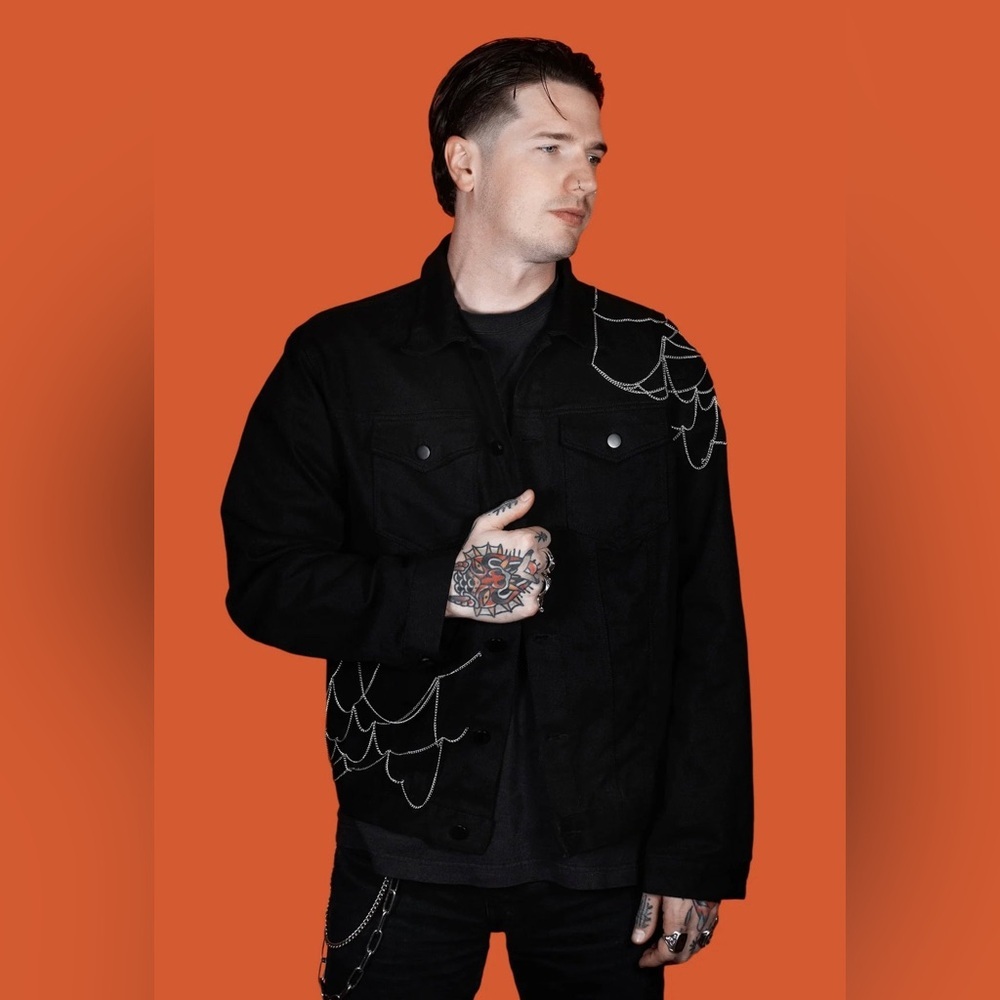 Lively Ghosts Ghost Town Jeans Jacket NWOT - Picture 4 of 10